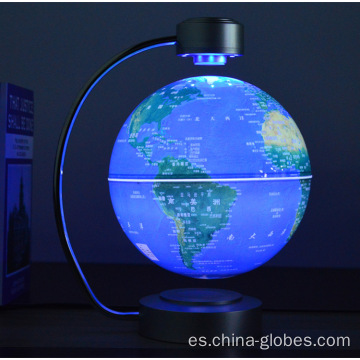 Globo terráqueo magnético flotante y giratorio de mesa